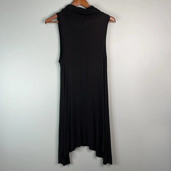 BDG Urban Outfitters Ribbed Cowl Neck Dress Black Asymmetrical Monochrome S - Picture 6 of 11